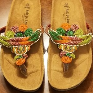 WOMEN'S SOLE DE AMOR FLIP FLOP SANDALS SZ.38